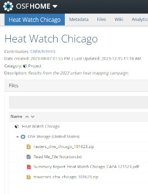 Heat Watch Data Dashboard