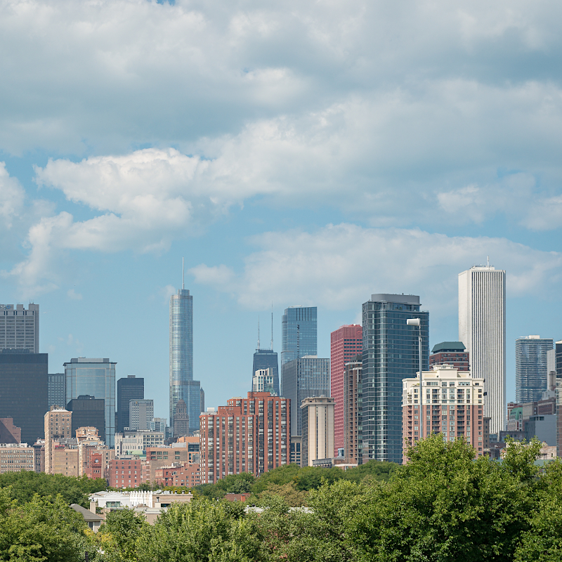 Chicago skyline condos