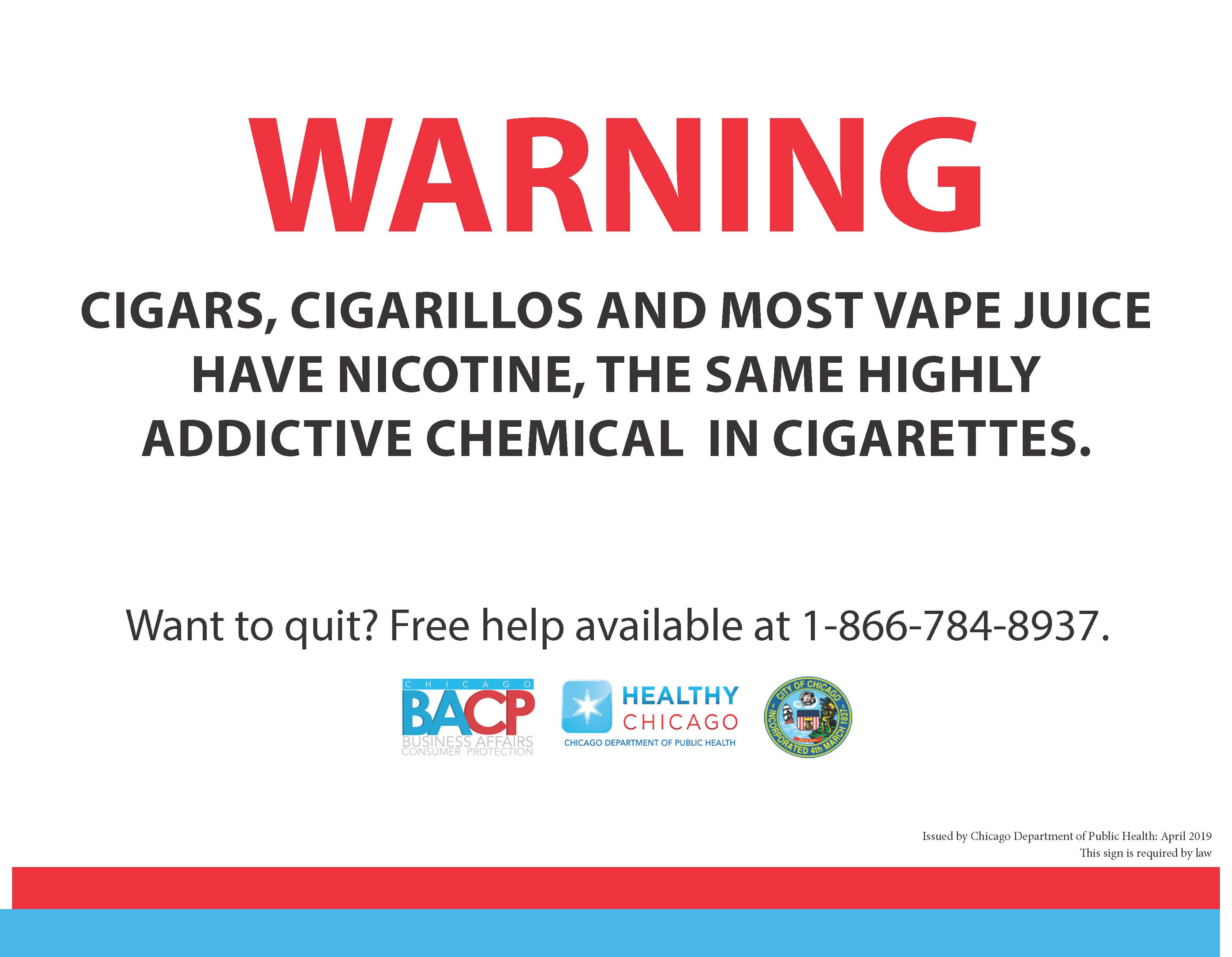 City Of Chicago New Signage Requirement For Tobacco Retailers Effective June 1 2019