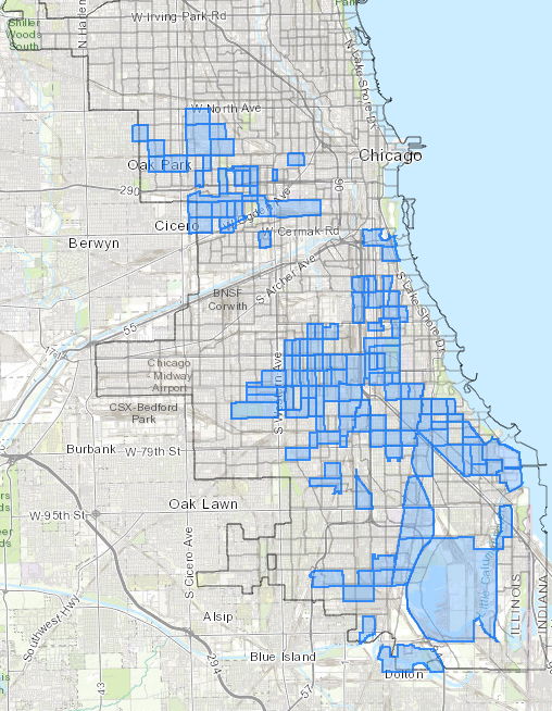 chicago parking zone map City Of Chicago Opportunity Zones chicago parking zone map
