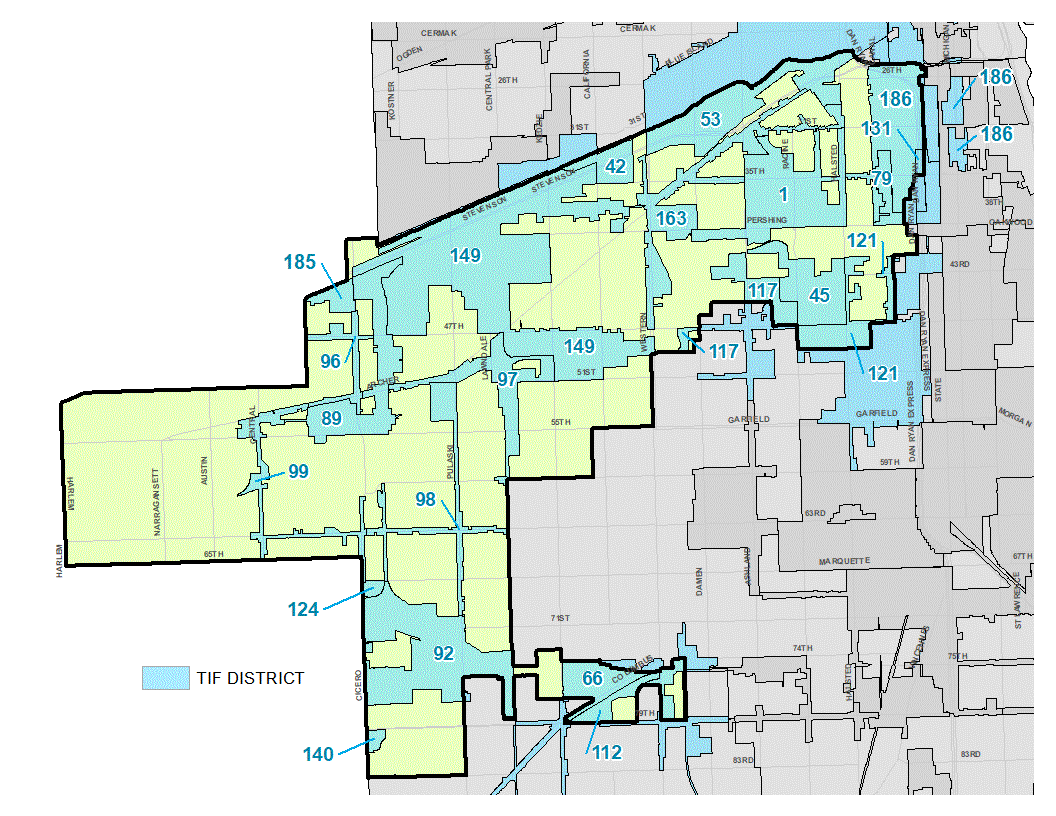 City of Chicago :: Southwest Side TIF District Map