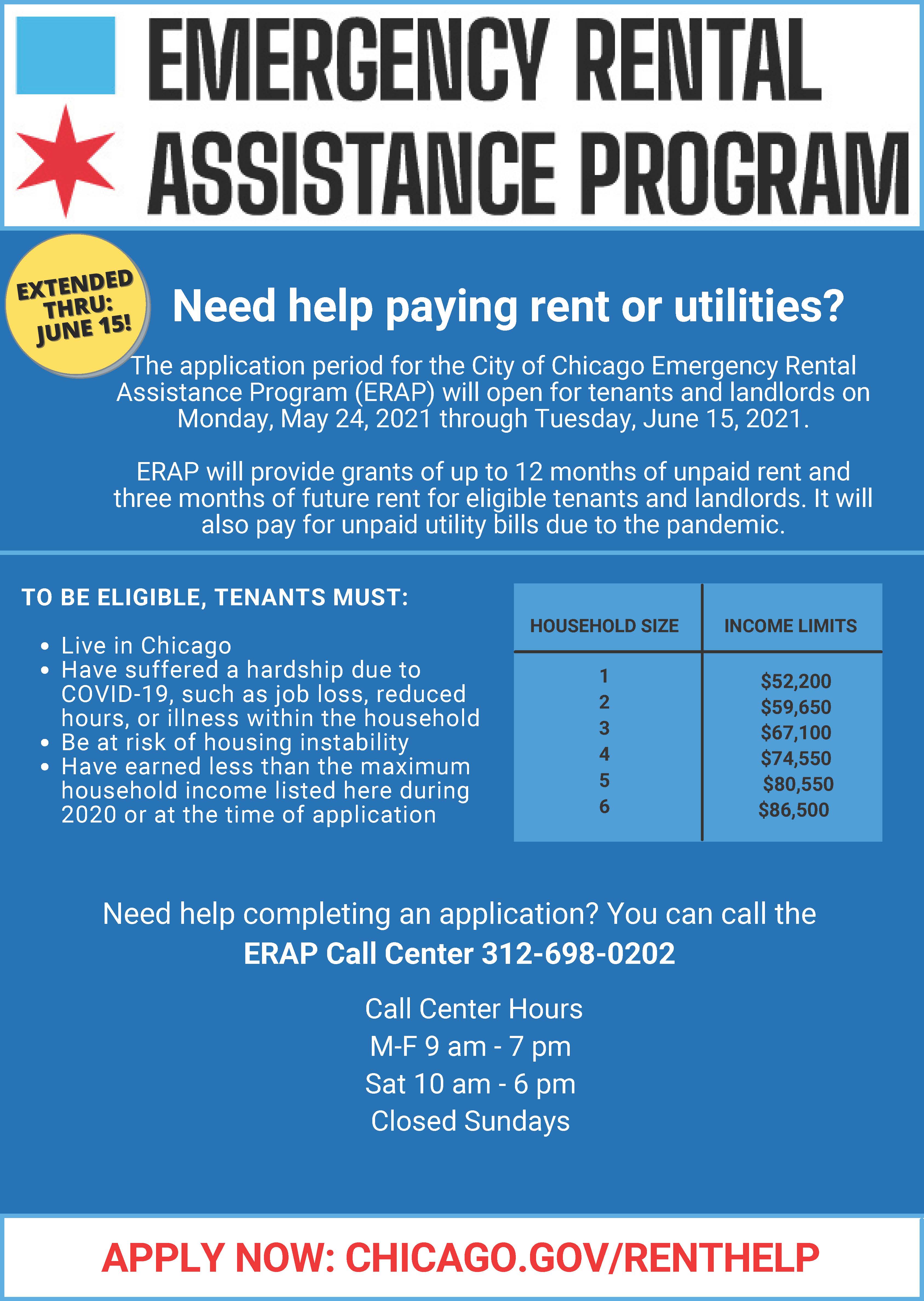 City Of Chicago Emergency Rental Assistance Program Erap 5626