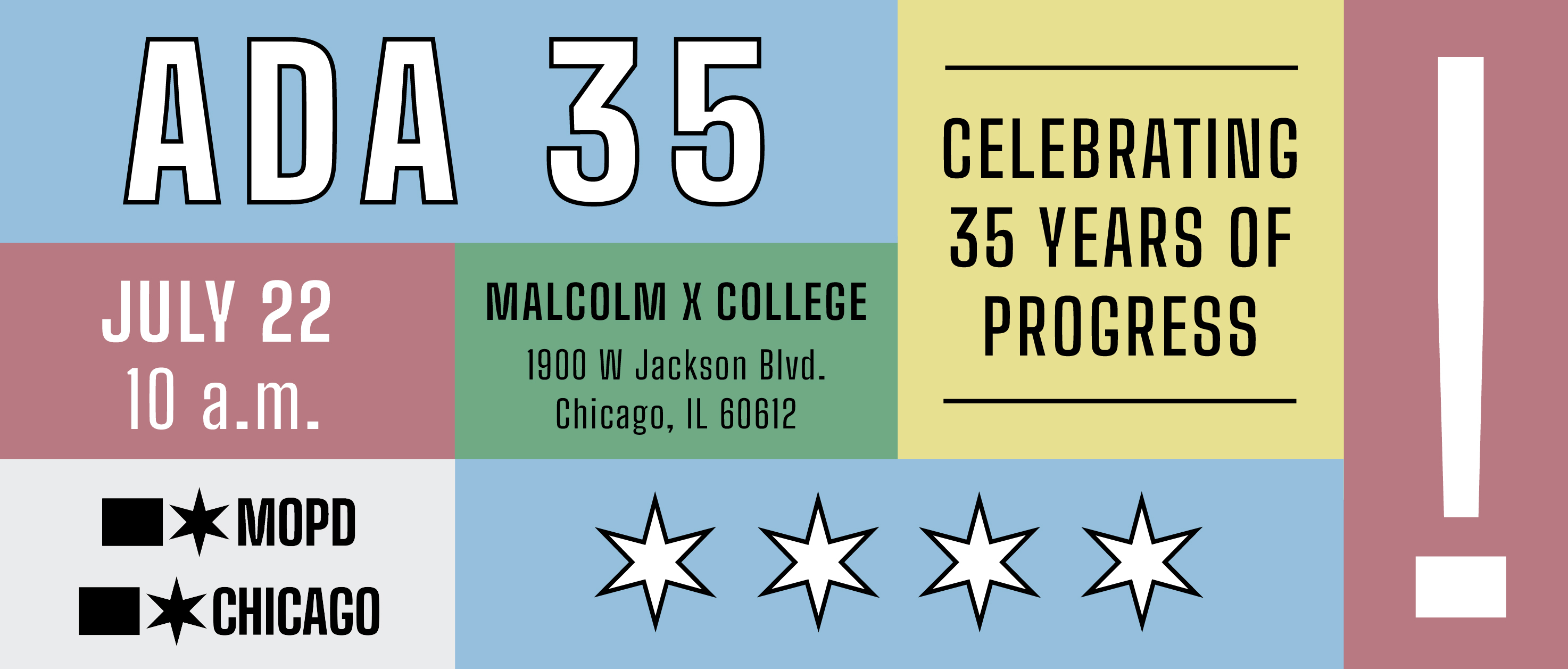 ADA 35th Anniversary - July 22 at Malcolm X College. 