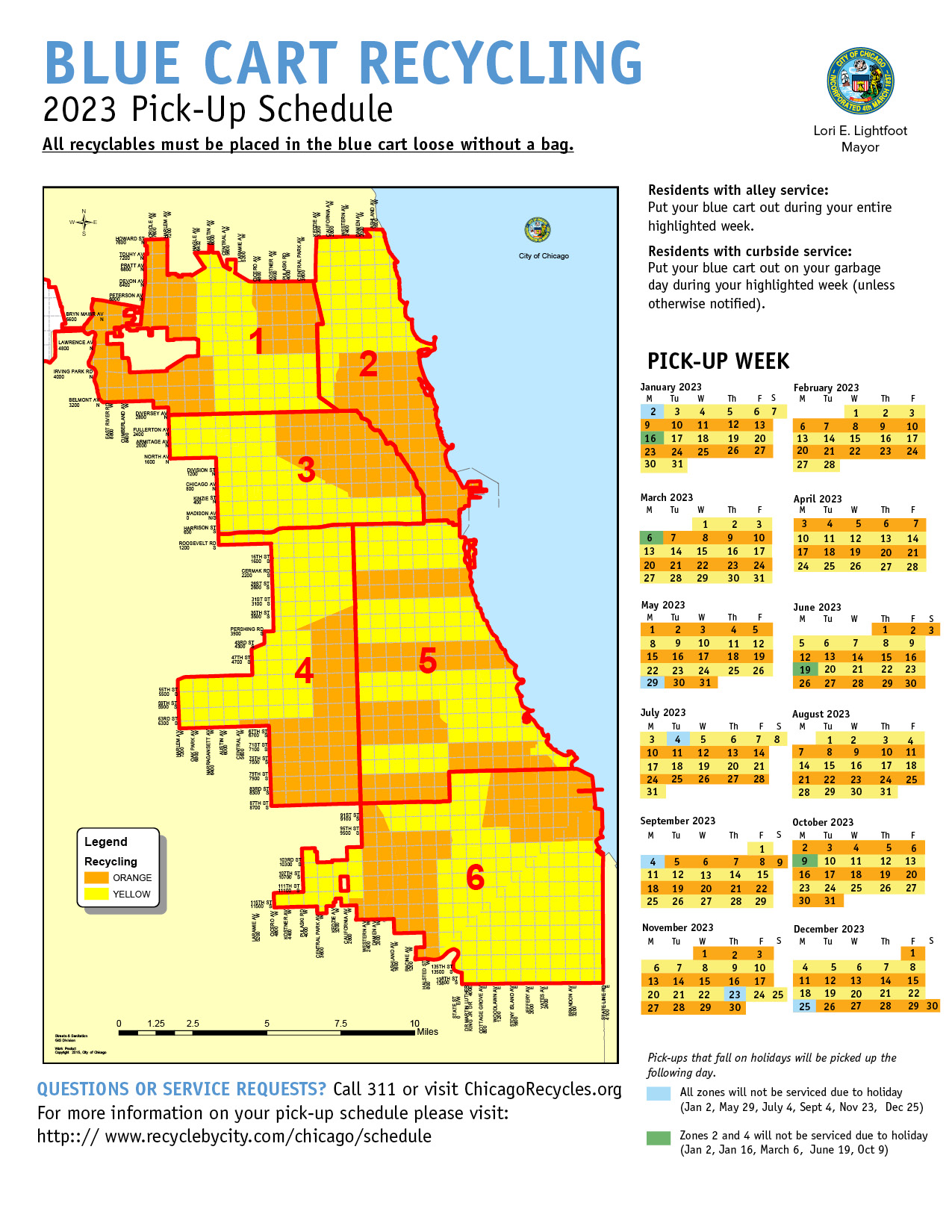 City of Chicago :: Blue Cart Schedule and Maps