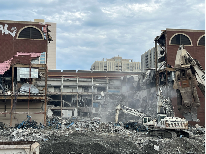 Demolition of the buildings on the casino site. (Image 1)