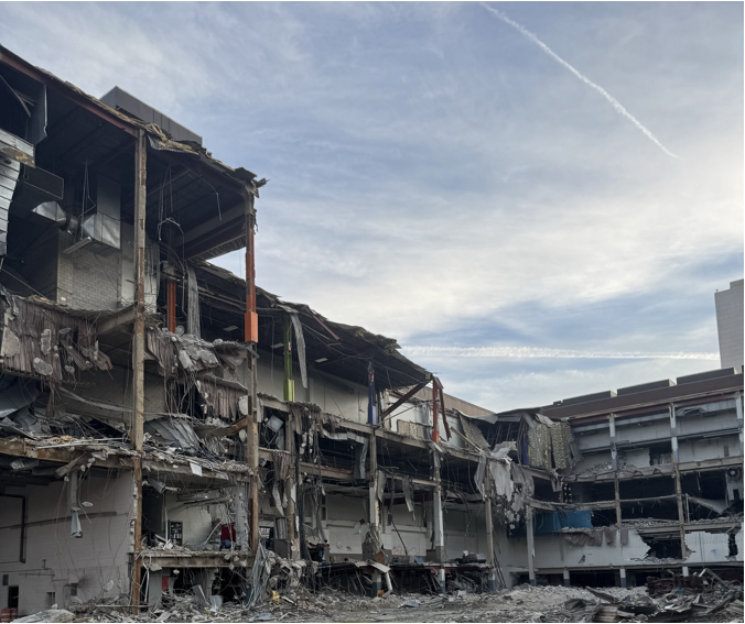 Demolition of the buildings on the casino site. (Image 2)