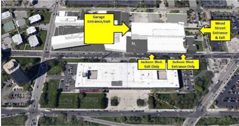 map of Malcolm X parking garage