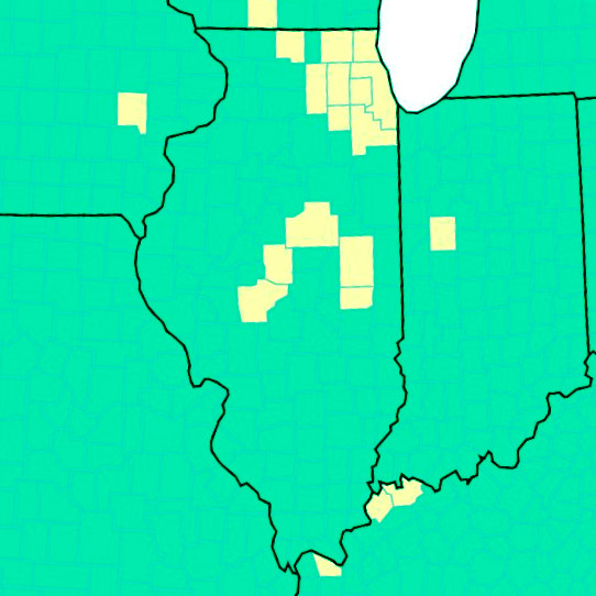 CDC Illinois Map - 5/5/2022